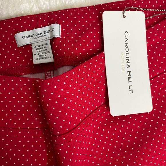Carolina Belle Red Polka Dot Plus Size Capris - Picture 7 of 9